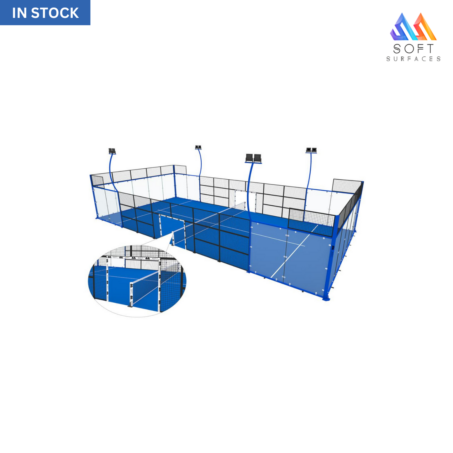 FX-P04 10 x 20m Economy Panoramic Padel Tennis Court