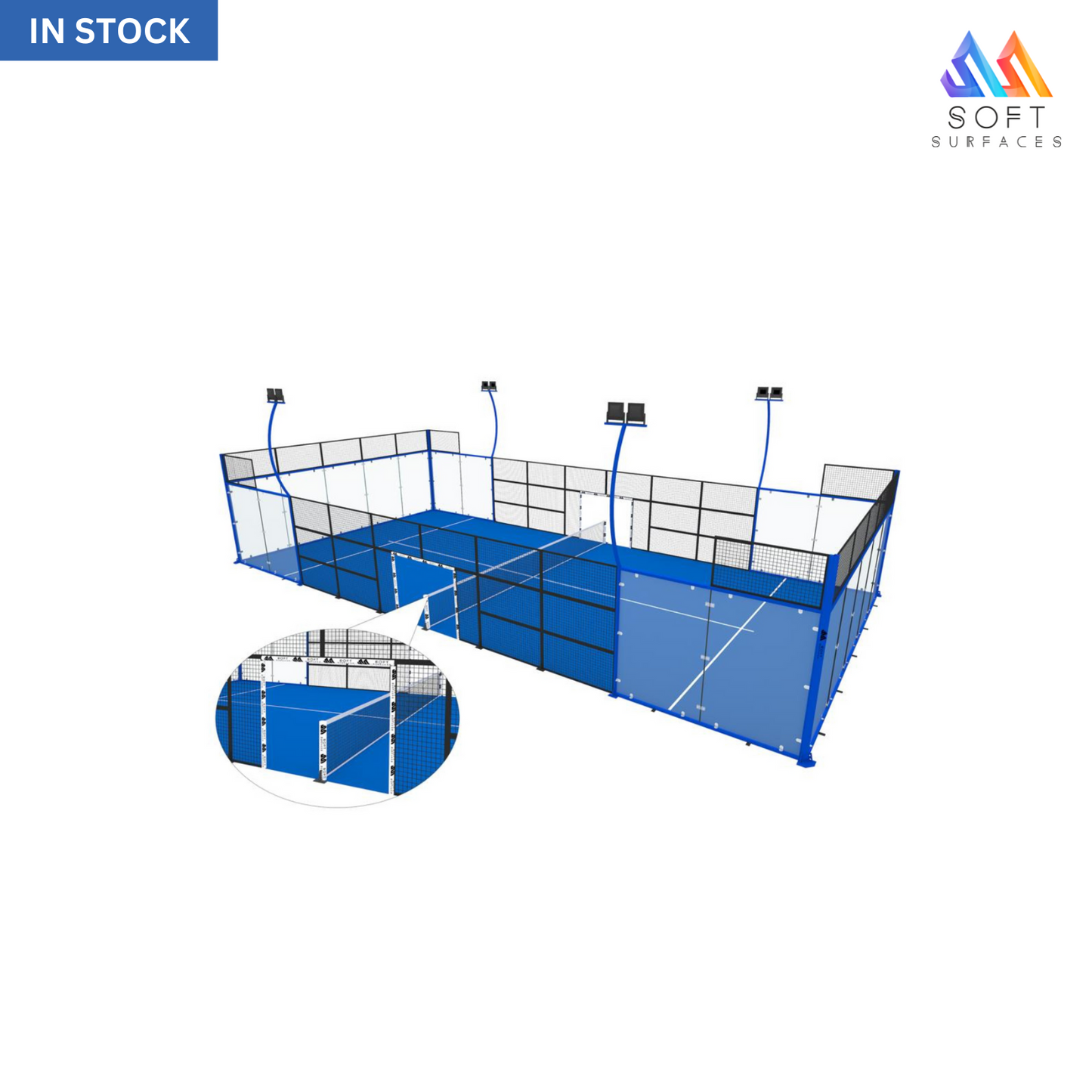 FX-P04 10 x 20m Economy Panoramic Padel Tennis Court