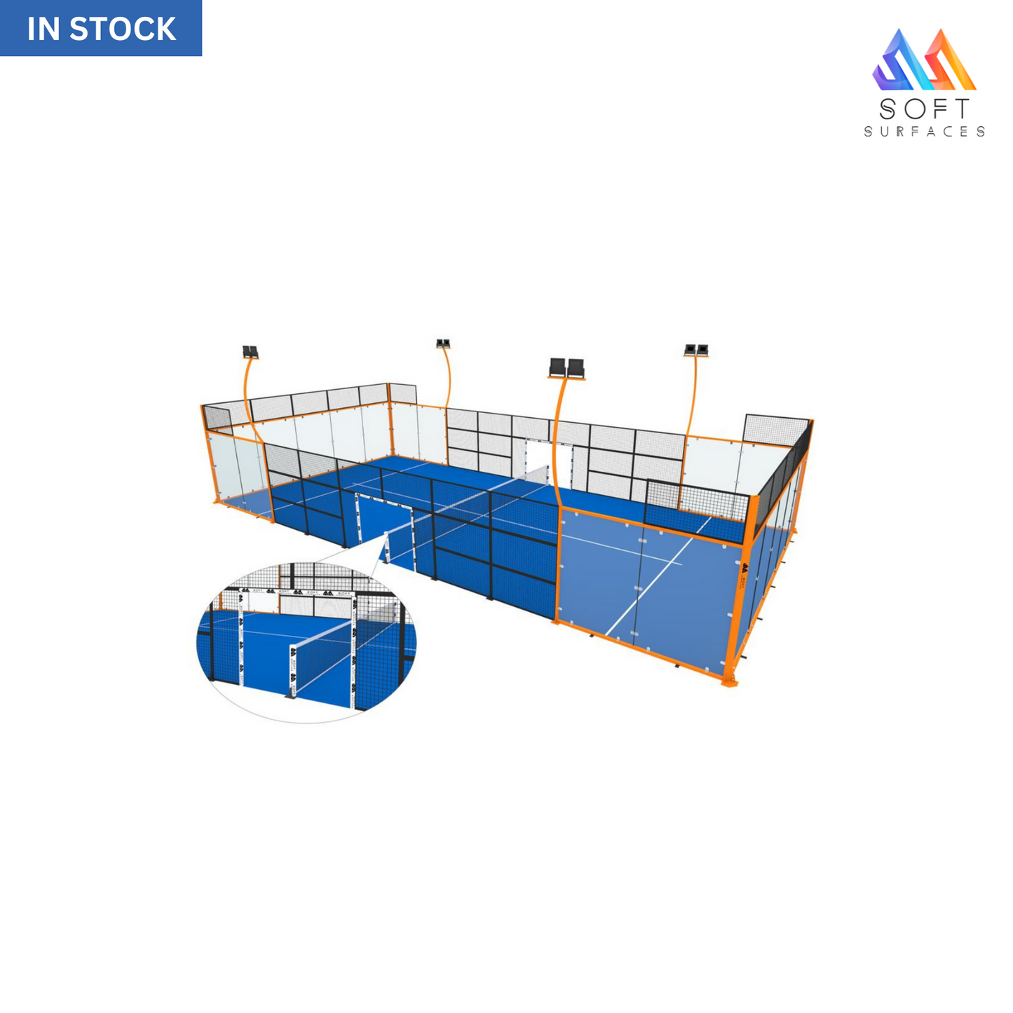 FX-P04 10 x 20m Economy Panoramic Padel Tennis Court