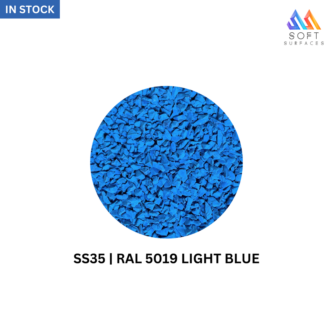 EPDM Light Blue Granules SS35-RAL 5019 – SoftSurfaces
